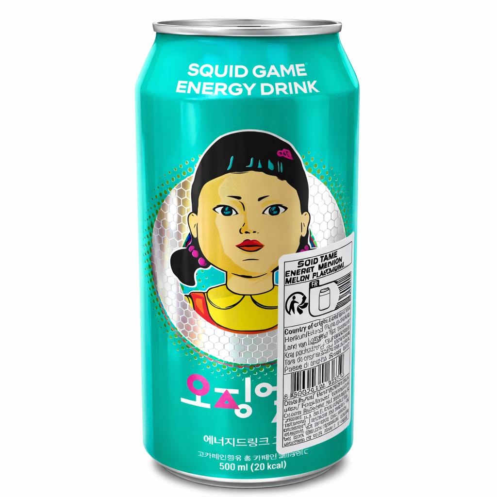 🍈⚡ Squid Game Energy Drink – Green Melon (500 ml)