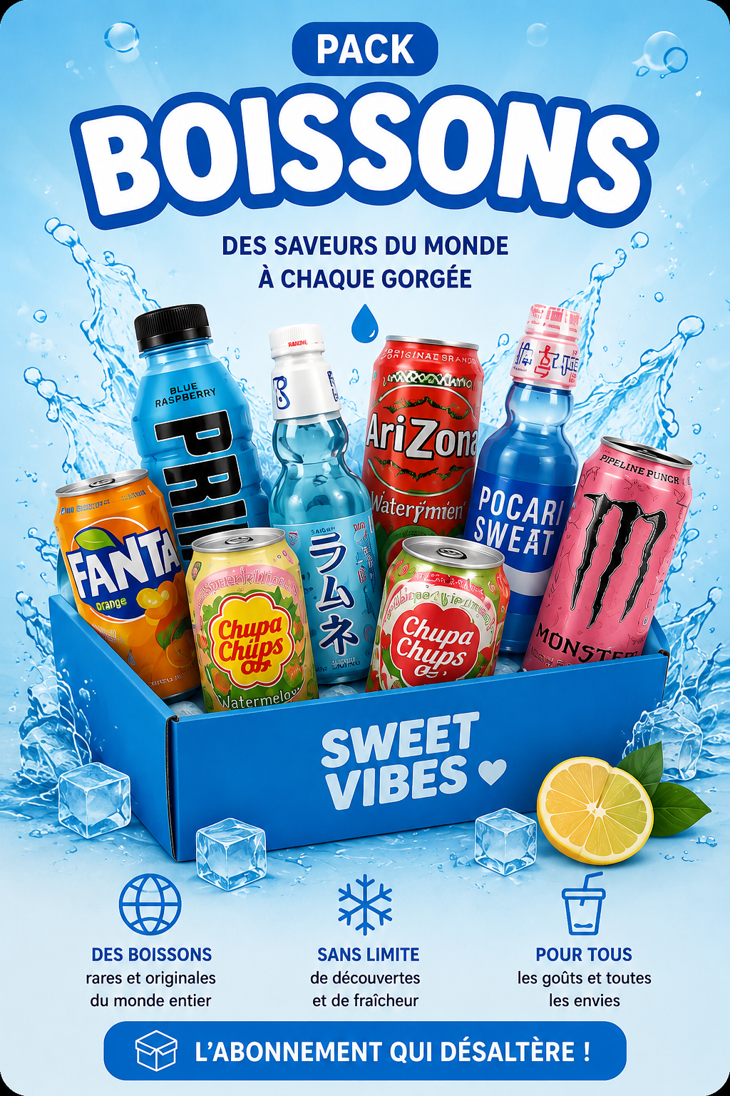 🥤 Pack Boissons – Sweet Vibes