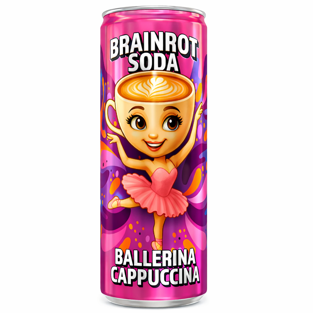 ☕🩰 Brainrot Soda – Ballerina Cappucina (250 ml)