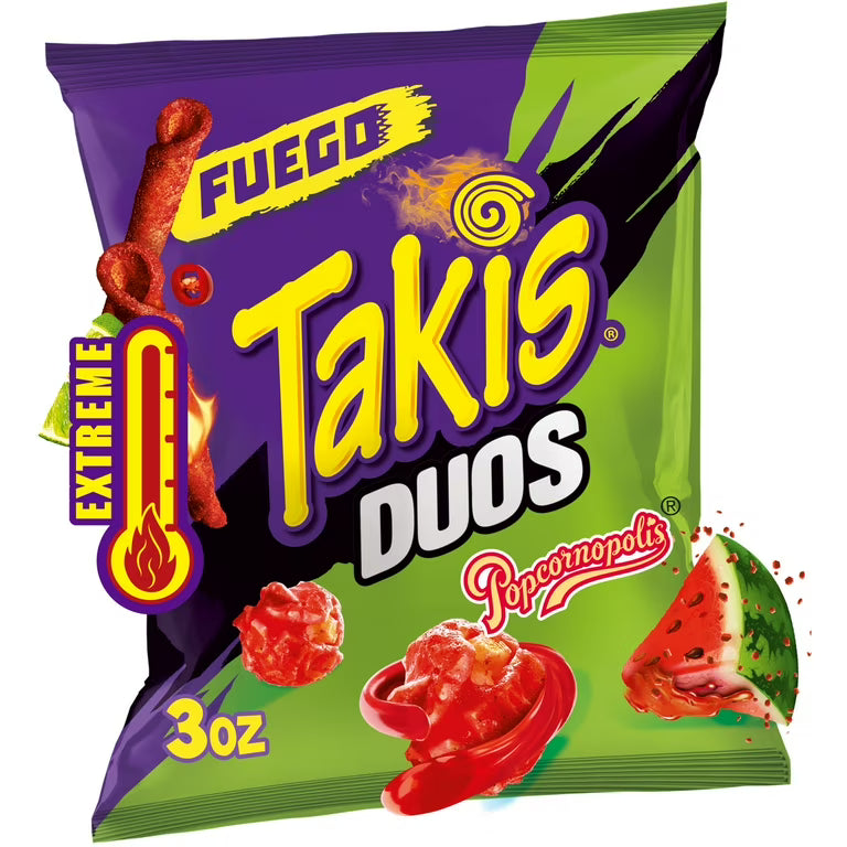 🔥🍿 Takis Duos – Snack Épicé & Sucré