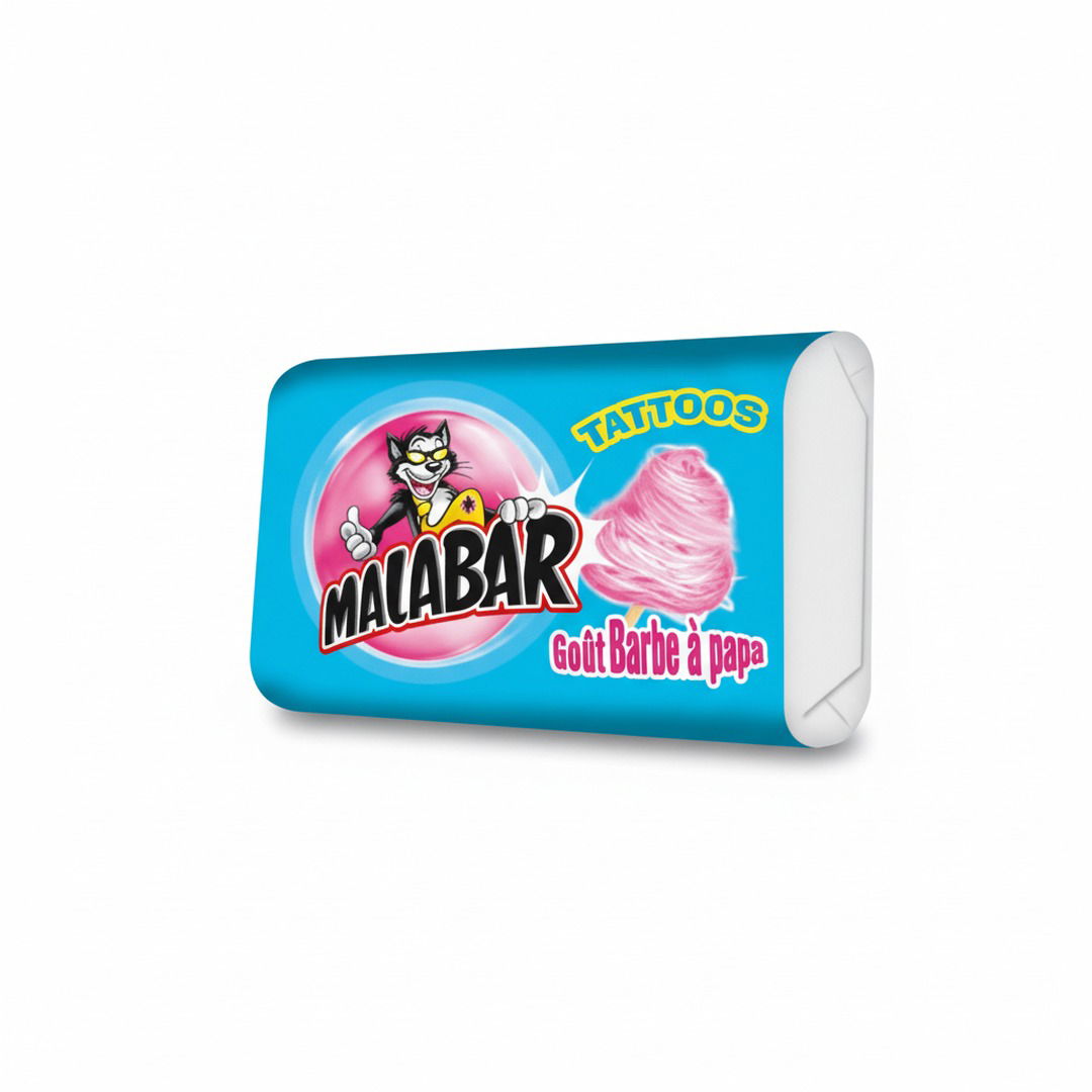 🍬 Malabar Barbe à Papa – Chewing-Gum Mythique aux Fruits