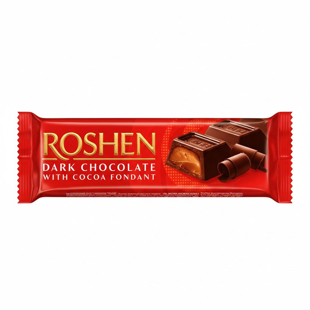 Roshen Barre Chocolat Noir Cacao Fondant