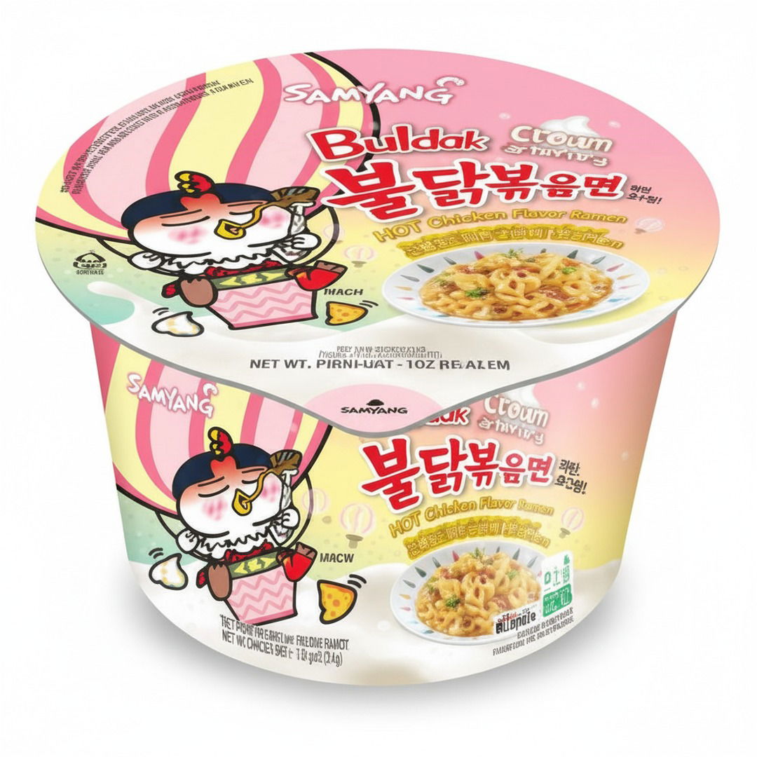 🔥🍜 Buldak Hot Chicken Flavor Ramen Cream Carbonara – Samyang (120g Pot)