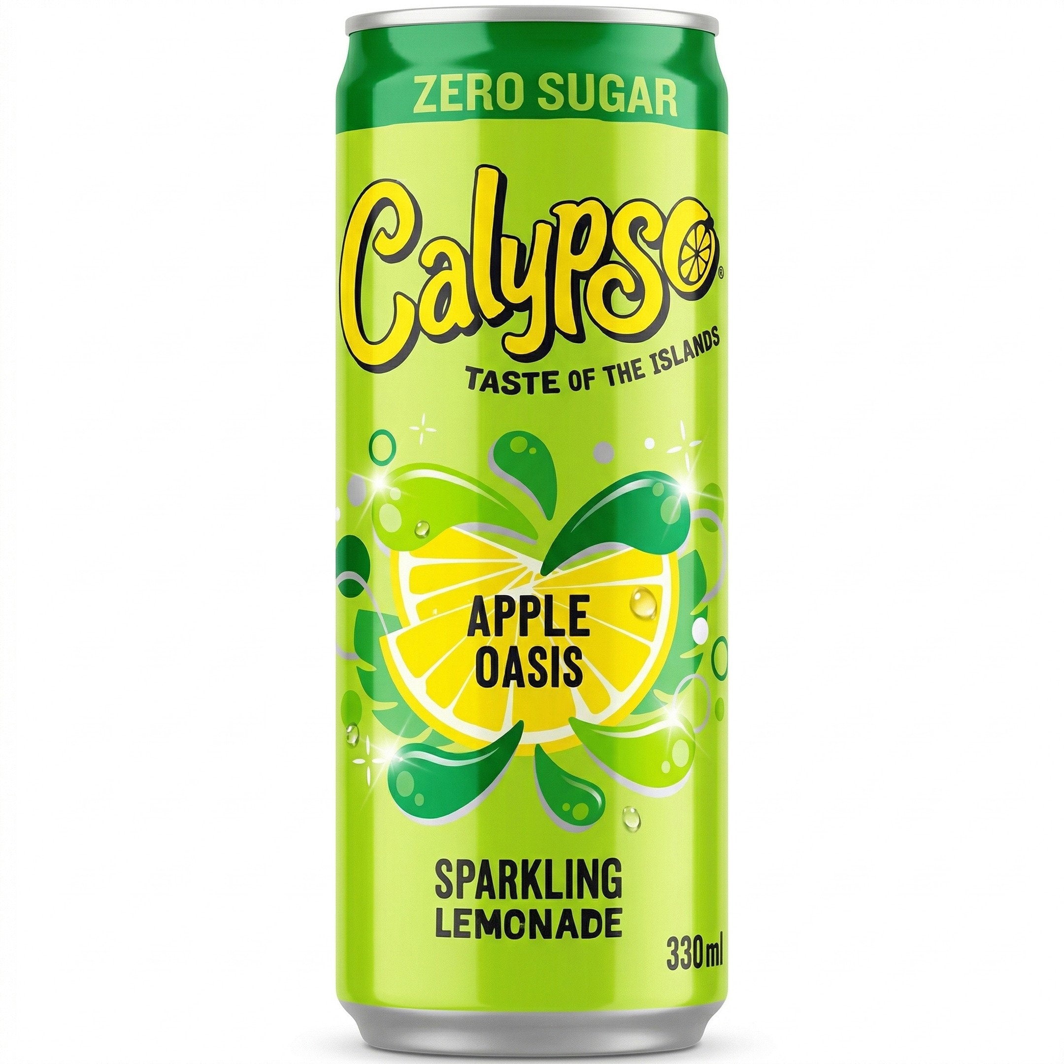 Calypso Sparkling Lemonade Apple Oasis Zero Sugar 330ml  🍏🍋✨