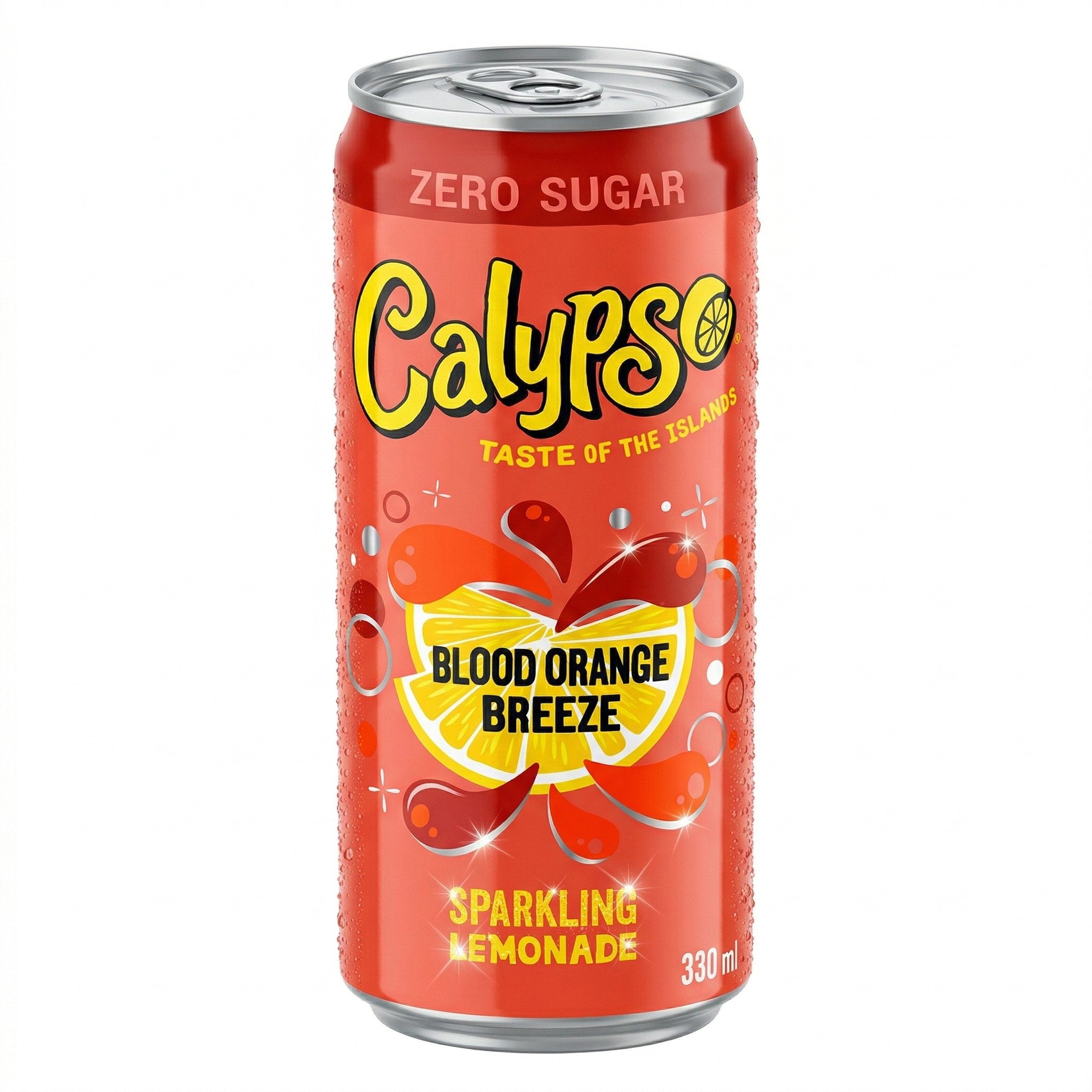 Calypso Sparkling Lemonade Blood Orange Breeze Zero Sugar 330ml 🍊🍋✨