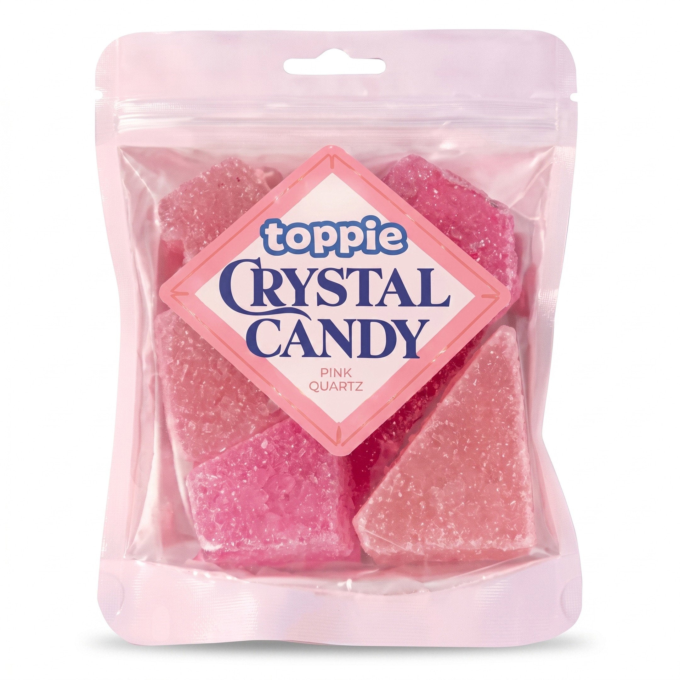 Toppie Crystal Candy Rose Quartz Strawberry 🍓💎