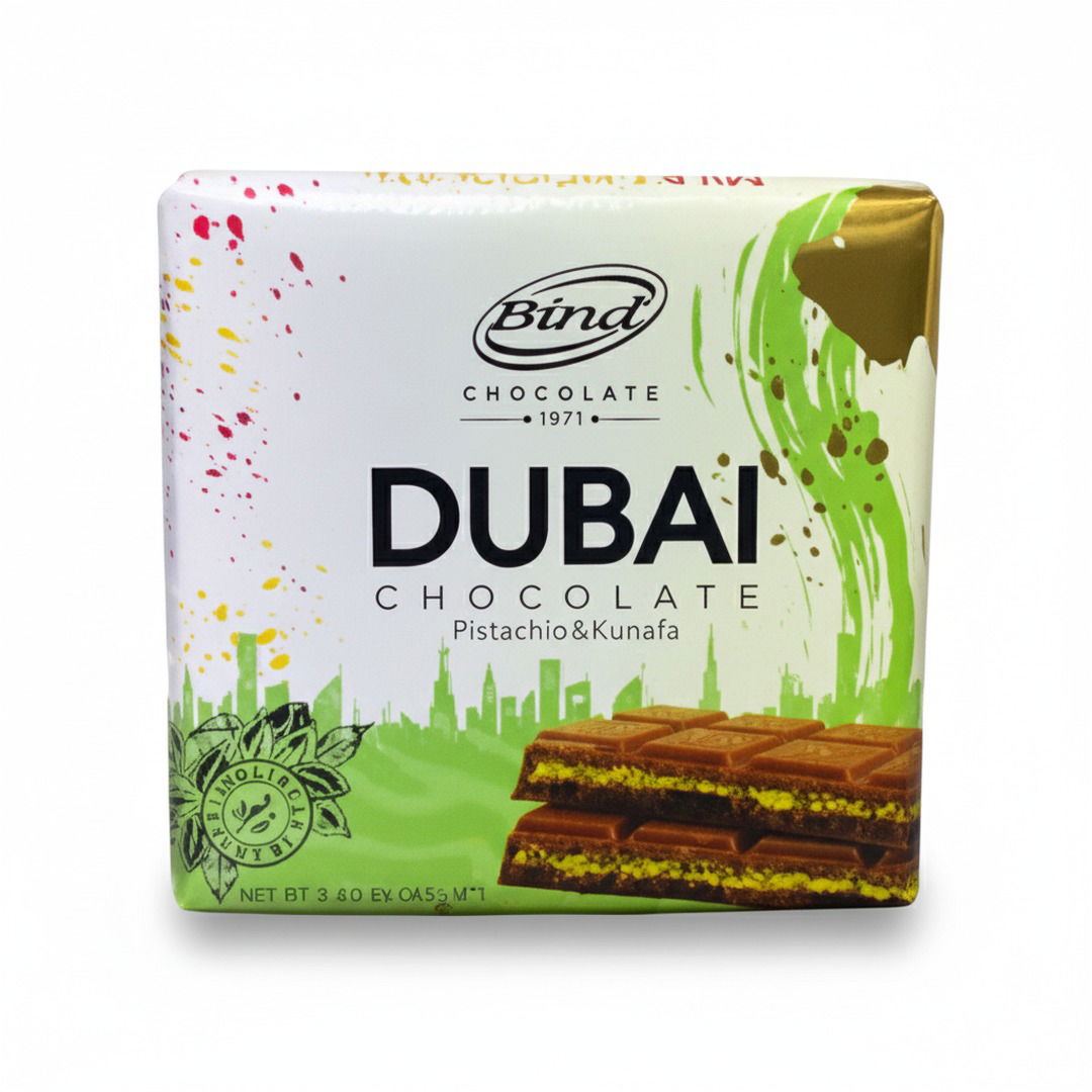 💚🍫 BIND Dubai Chocolate Pistachio & Kunafah – 80 g