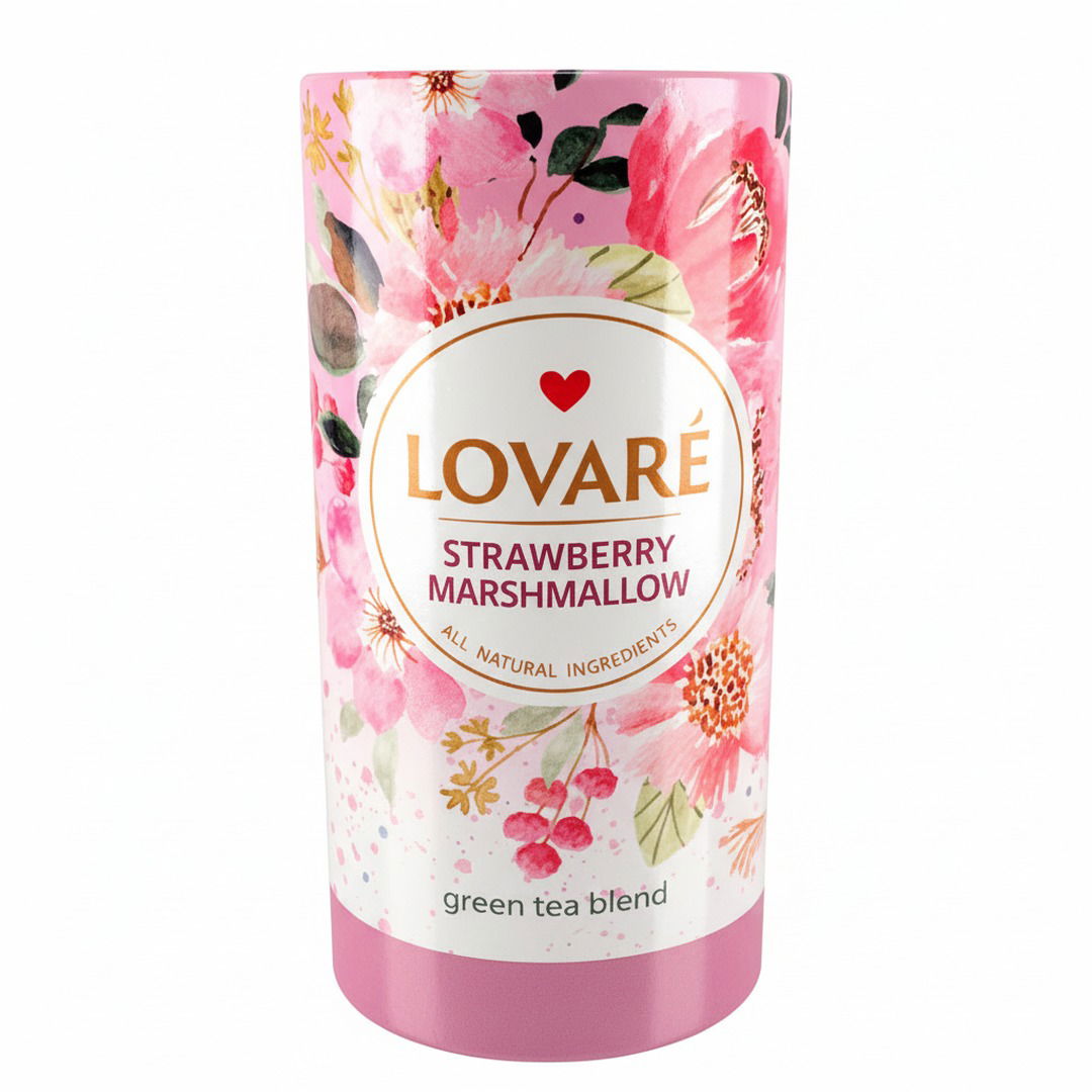 Lovaré Strawberry Marshmallow – Green (thé en vrac)