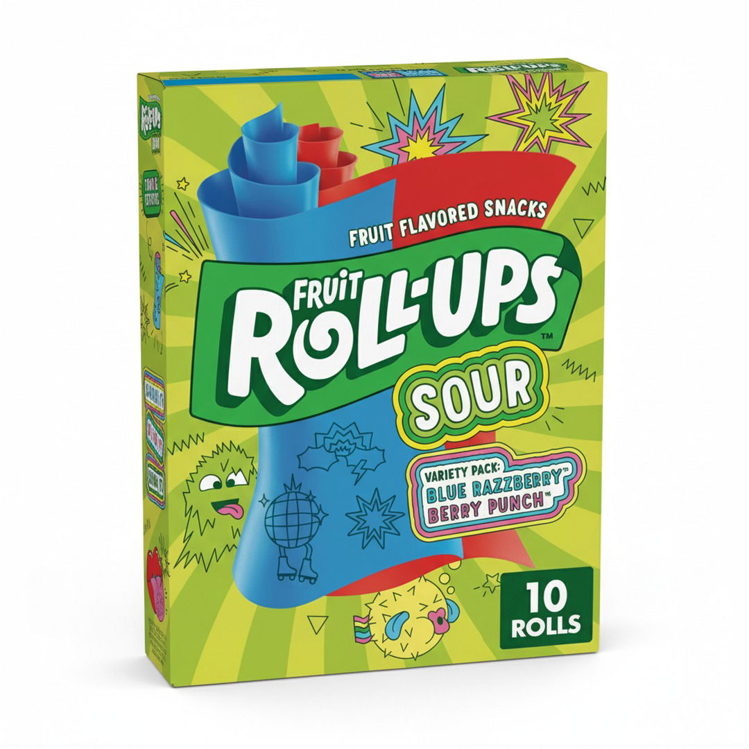🍓⚡ Fruit Roll-Ups Sour – Roulé aux Fruits Acidulé