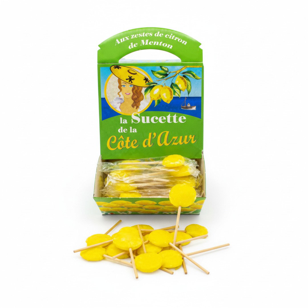 🍋🍭 Sucette Côte d’Azur Citron – Fraîcheur Acidulée